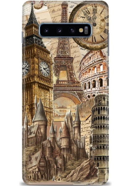 Samsung Galaxy S10 Plus Hd Baskılı Kılıf + Seramik Tam Kaplayan Ekran Koruyucu 263