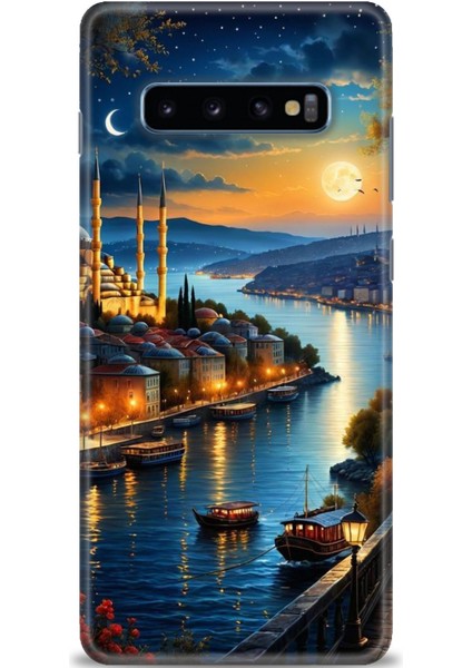 Samsung Galaxy S10 Plus Hd Baskılı Kılıf + Seramik Tam Kaplayan Ekran Koruyucu 222