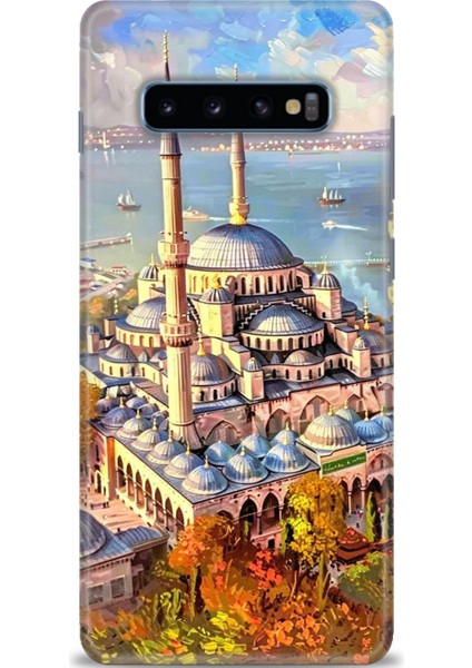 Samsung Galaxy S10 Plus Hd Baskılı Kılıf + Seramik Tam Kaplayan Ekran Koruyucu 226