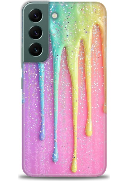 Samsung Galaxy S22 Hd Baskılı Kılıf + Seramik Tam Kaplayan Ekran Koruyucu 414