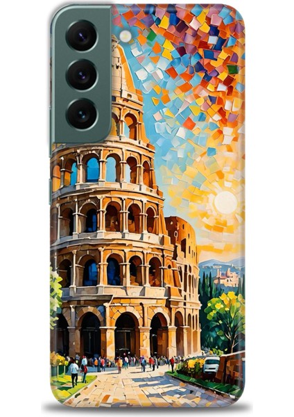 Samsung Galaxy S22 Hd Baskılı Kılıf + Seramik Tam Kaplayan Ekran Koruyucu 262