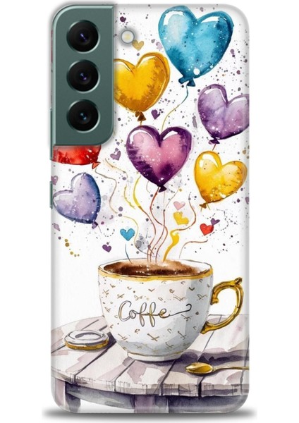 Samsung Galaxy S22 Hd Baskılı Kılıf + Seramik Tam Kaplayan Ekran Koruyucu 411