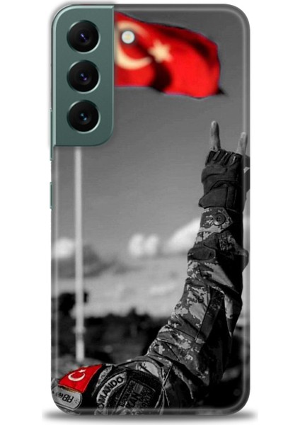 Samsung Galaxy S22 Hd Baskılı Kılıf + Seramik Tam Kaplayan Ekran Koruyucu 35