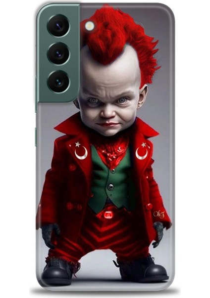 Samsung Galaxy S22 Hd Baskılı Kılıf + Seramik Tam Kaplayan Ekran Koruyucu 248
