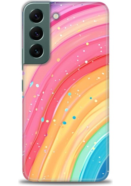 Samsung Galaxy S22 Hd Baskılı Kılıf + Seramik Tam Kaplayan Ekran Koruyucu 415