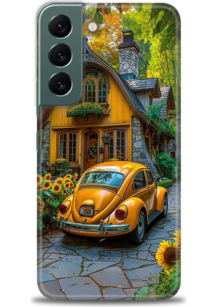 Samsung Galaxy S22 Hd Baskılı Kılıf + Seramik Tam Kaplayan Ekran Koruyucu 110