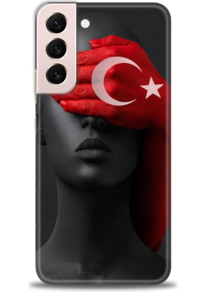 Samsung Galaxy S22 Plus Hd Baskılı Kılıf + Seramik Tam Kaplayan Ekran Koruyucu 246