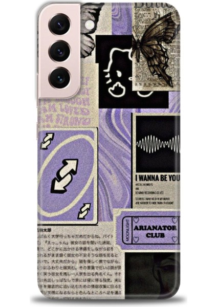 Samsung Galaxy S22 Plus Hd Baskılı Kılıf + Seramik Tam Kaplayan Ekran Koruyucu 208