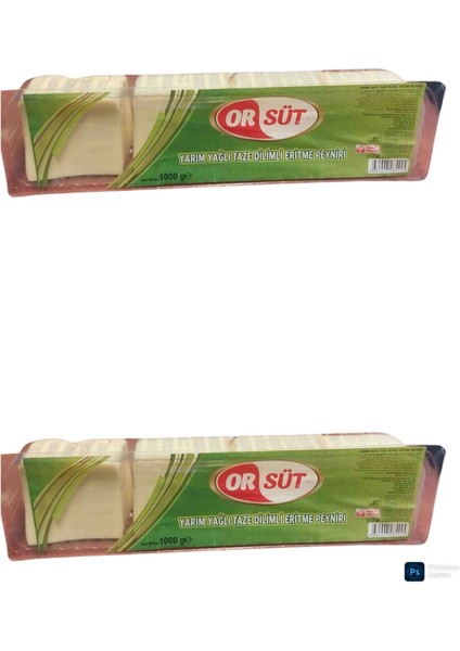Yarım Yağlı Dilimli Taze Kaşar Peyniri1 Kgx2 Adet(2 Kg)