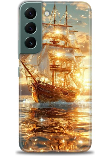 Samsung Galaxy S22 Hd Baskılı Kılıf + Seramik Tam Kaplayan Ekran Koruyucu 234