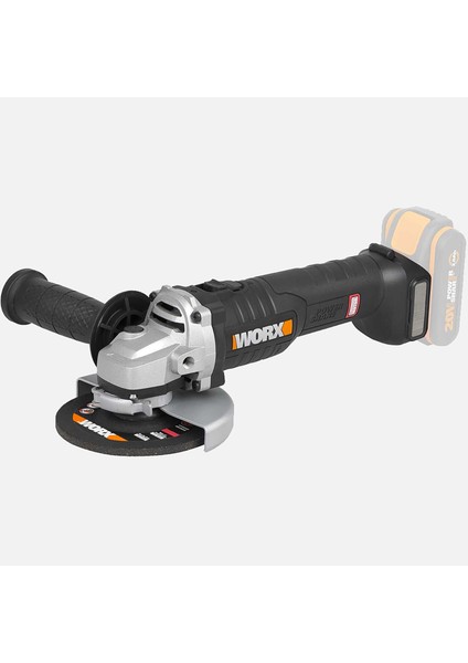 WX812.9 20VOLT 125MM Kömürsüz Profesyonel Avuç Taşlama(Akü ve Şarj Cihazı Dahil Değildir.)