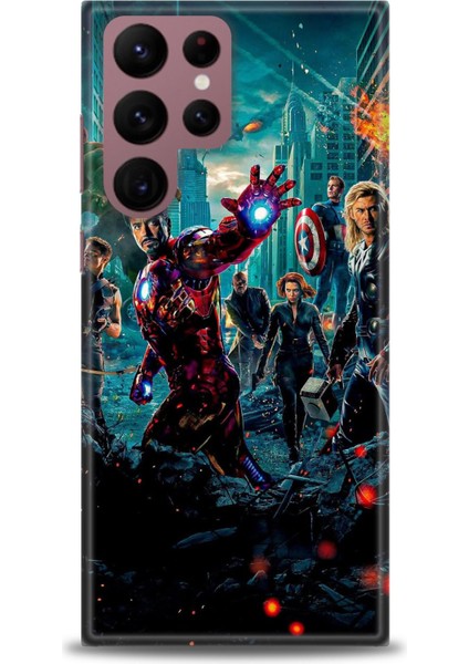 Samsung Galaxy S22 Ultra Hd Baskılı Kılıf + Seramik Tam Kaplayan Ekran Koruyucu 100