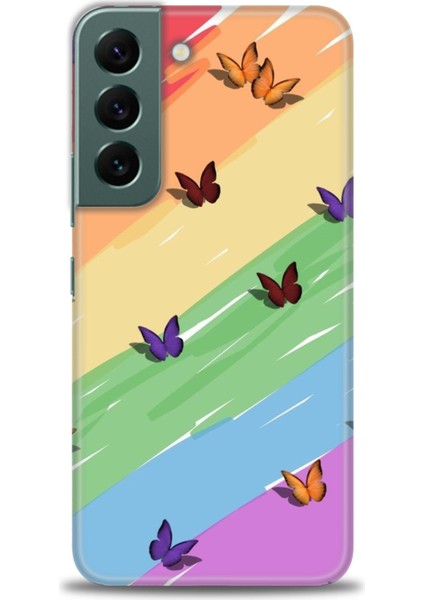 Samsung Galaxy S22 Hd Baskılı Kılıf + Seramik Tam Kaplayan Ekran Koruyucu 420