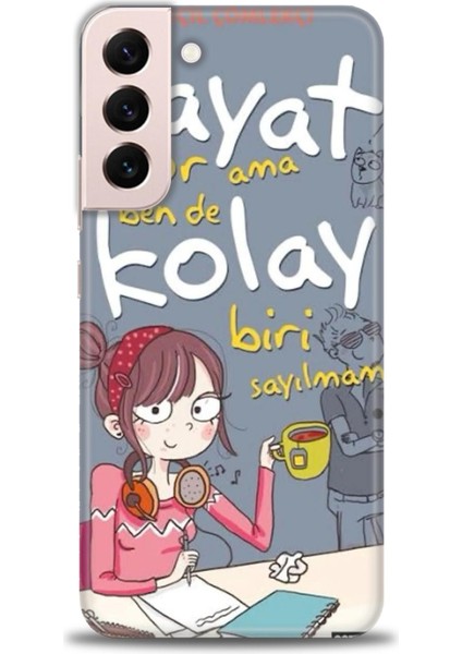 Samsung Galaxy S22 Plus Hd Baskılı Kılıf + Seramik Tam Kaplayan Ekran Koruyucu 163