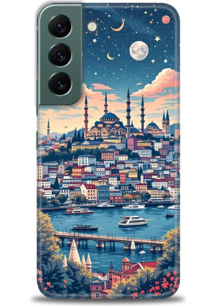 Samsung Galaxy S22 Hd Baskılı Kılıf + Seramik Tam Kaplayan Ekran Koruyucu 223