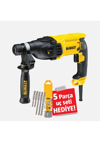 D25133K 800W Sds Plus Pnömatik Kırıcı Delici Matkap (5 Parça Uç Seti Hediye!)