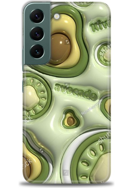 Samsung Galaxy S22 Hd Baskılı Kılıf + Seramik Tam Kaplayan Ekran Koruyucu 114