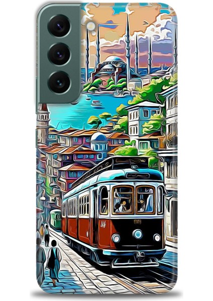 Samsung Galaxy S22 Hd Baskılı Kılıf + Seramik Tam Kaplayan Ekran Koruyucu 225