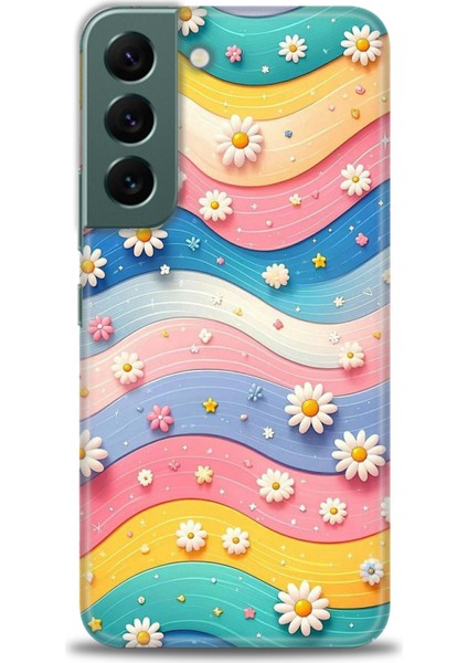 Samsung Galaxy S22 Hd Baskılı Kılıf + Seramik Tam Kaplayan Ekran Koruyucu 418