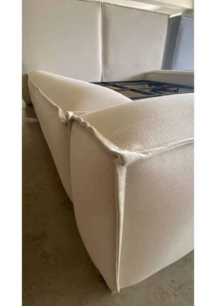 Most Mollior Bazalı Karyola Kırık Beyaz Keten Kumaş 180 x 200 cm . Yatak Içindir (Kurulum Dahil) modelleri