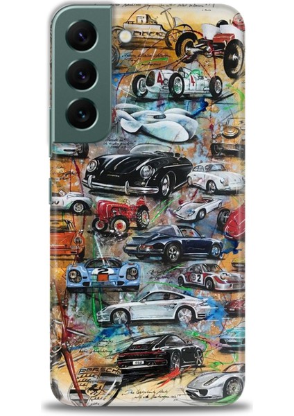 Samsung Galaxy S22 Hd Baskılı Kılıf + Seramik Tam Kaplayan Ekran Koruyucu 483