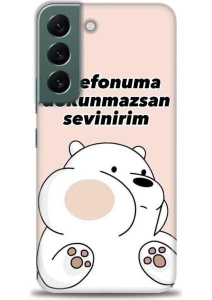 Samsung Galaxy S22 Hd Baskılı Kılıf + Seramik Tam Kaplayan Ekran Koruyucu 158