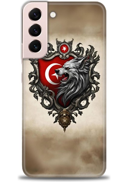 Samsung Galaxy S22 Plus Hd Baskılı Kılıf + Seramik Tam Kaplayan Ekran Koruyucu 461