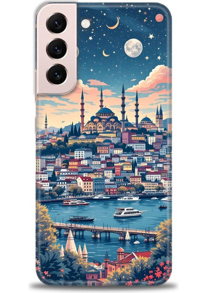 Samsung Galaxy S22 Plus Hd Baskılı Kılıf + Seramik Tam Kaplayan Ekran Koruyucu 223