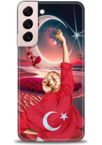 Samsung Galaxy S22 Plus Hd Baskılı Kılıf + Seramik Tam Kaplayan Ekran Koruyucu 249
