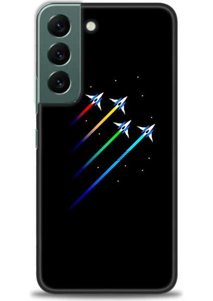 Samsung Galaxy S22 Hd Baskılı Kılıf + Seramik Tam Kaplayan Ekran Koruyucu 389