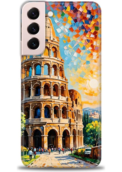 Samsung Galaxy S22 Plus Hd Baskılı Kılıf + Seramik Tam Kaplayan Ekran Koruyucu 262