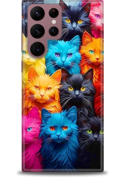 Samsung Galaxy S22 Ultra Hd Baskılı Kılıf + Seramik Tam Kaplayan Ekran Koruyucu 70