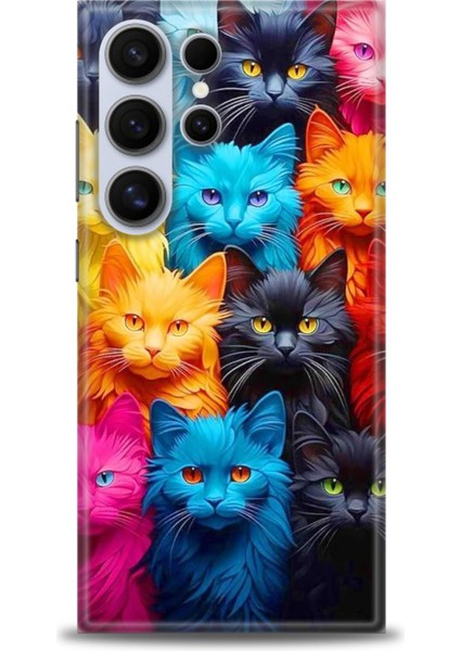 Samsung Galaxy S24 Ultra Hd Baskılı Kılıf + Seramik Tam Kaplayan Ekran Koruyucu 70