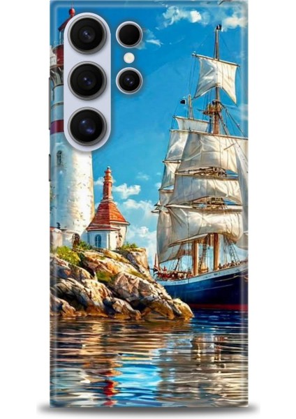 Samsung Galaxy S24 Ultra Hd Baskılı Kılıf + Seramik Tam Kaplayan Ekran Koruyucu 239