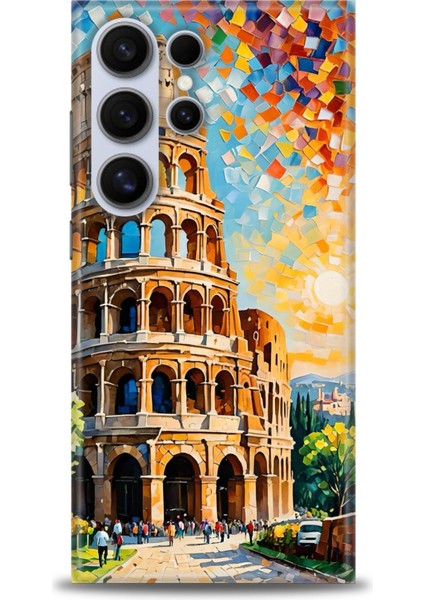 Samsung Galaxy S24 Ultra Hd Baskılı Kılıf + Seramik Tam Kaplayan Ekran Koruyucu 262