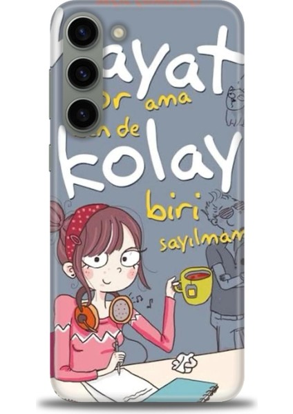 Samsung Galaxy S23 Plus Hd Baskılı Kılıf + Seramik Tam Kaplayan Ekran Koruyucu 163