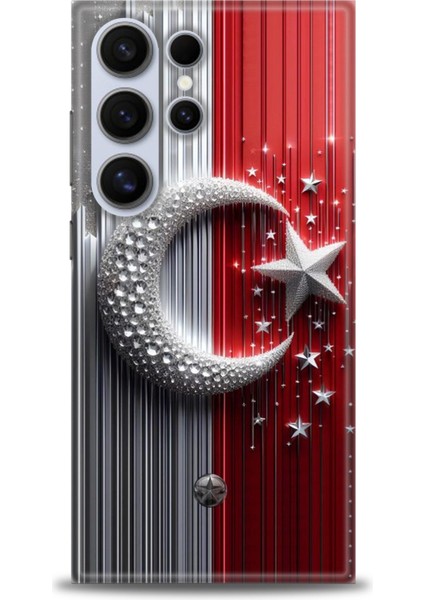 Samsung Galaxy S24 Ultra Hd Baskılı Kılıf + Seramik Tam Kaplayan Ekran Koruyucu 40