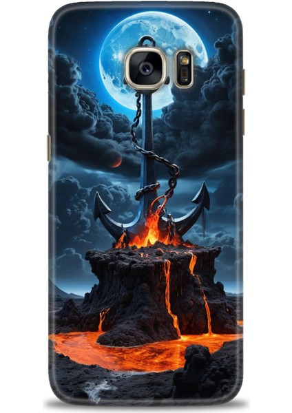 Samsung Galaxy S7 Edge Hd Baskılı Kılıf + Seramik Tam Kaplayan Ekran Koruyucu 240