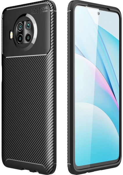 Xiaomi Mi 10T Lite Kılıf Karbon Kapak - Siyah Zrnet