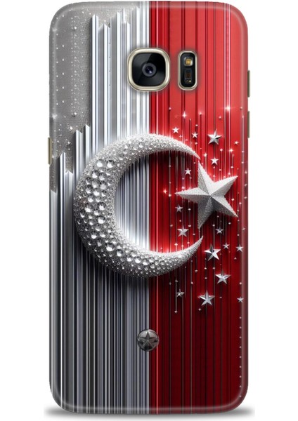 Samsung Galaxy S7 Edge Hd Baskılı Kılıf + Seramik Tam Kaplayan Ekran Koruyucu 40