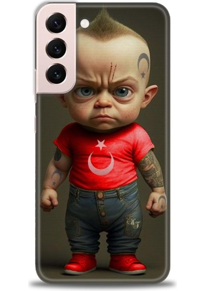 Samsung Galaxy S22 Plus Hd Baskılı Kılıf + Seramik Tam Kaplayan Ekran Koruyucu 244