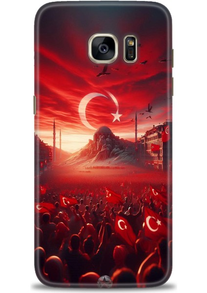 Samsung Galaxy S7 Edge Hd Baskılı Kılıf + Seramik Tam Kaplayan Ekran Koruyucu 39