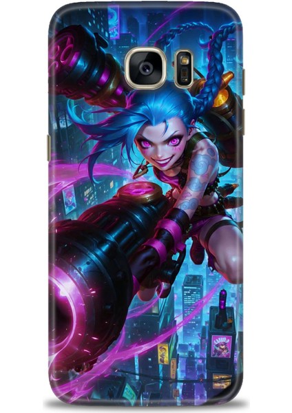 Samsung Galaxy S7 Edge Hd Baskılı Kılıf + Seramik Tam Kaplayan Ekran Koruyucu 280