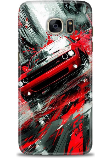 Samsung Galaxy S7 Edge Hd Baskılı Kılıf + Seramik Tam Kaplayan Ekran Koruyucu 106