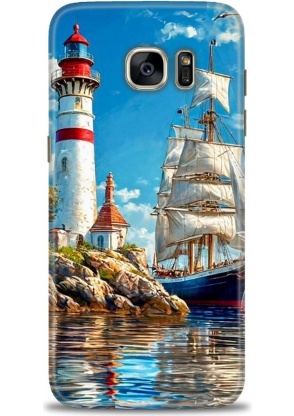 Samsung Galaxy S7 Edge Hd Baskılı Kılıf + Seramik Tam Kaplayan Ekran Koruyucu 239