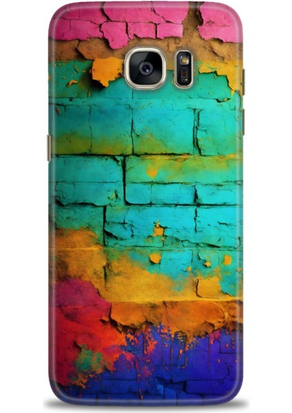 Samsung Galaxy S7 Edge Hd Baskılı Kılıf + Seramik Tam Kaplayan Ekran Koruyucu 437