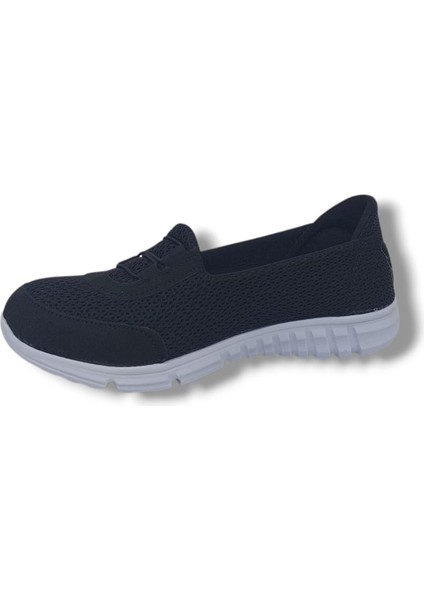 2555 Kadın Siyah Spor Babet Ayakkabı modelleri