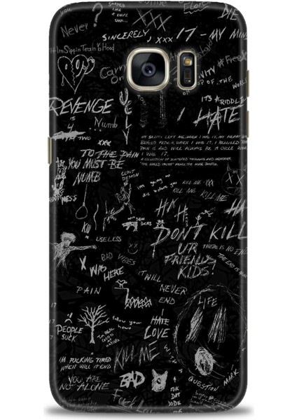 Samsung Galaxy S7 Edge Hd Baskılı Kılıf + Seramik Tam Kaplayan Ekran Koruyucu 202