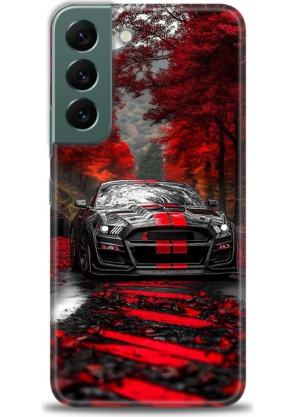 Samsung Galaxy S22 Hd Baskılı Kılıf + Seramik Tam Kaplayan Ekran Koruyucu 490