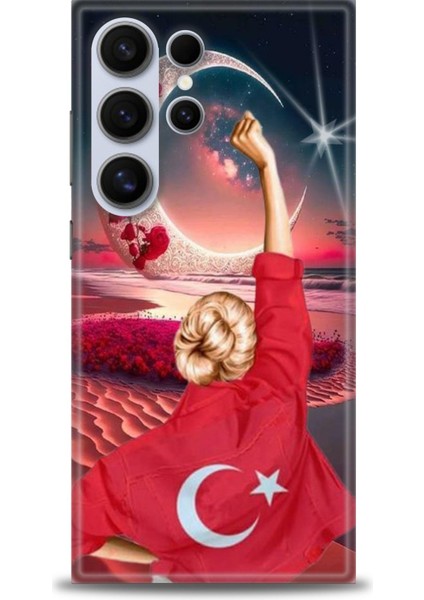 Samsung Galaxy S24 Ultra Hd Baskılı Kılıf + Seramik Tam Kaplayan Ekran Koruyucu 249